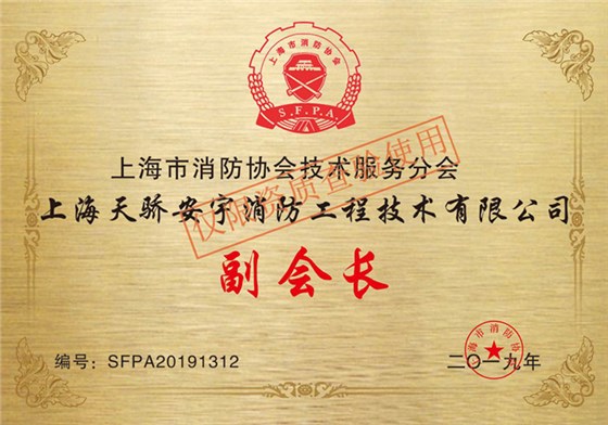 上海市消防協(xié)會消防技術(shù)服務(wù)分會副會長單位